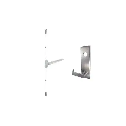 KIT - SVR Surface Vertical Rod Exit Device, Escutcheon x Dane Lever Trim 510L, 36" x 96", Hex Dogging, RHR Right Hand Reverse/Reversible, Grade 1, US26D/626 Satin Chrome