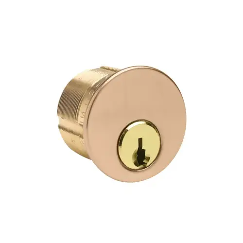 1-1/4" Mortise Cylinder 6-Pin Clover Cam, L4 Keyway, 0-Bitted, Standard Collar, Satin Bronze 612/US10