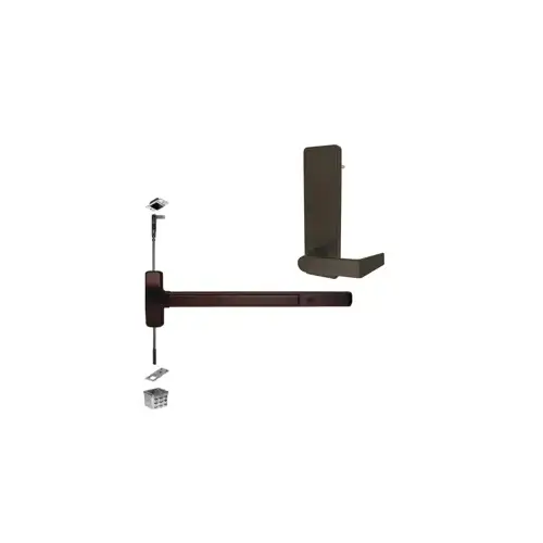 KIT - Fire Rated CVR Concealed Vertical Rod Exit Device, Escutcheon x Dane Lever Dummy Trim 510L-DT, 36" x 96", RHR Right Hand Reverse/Reversible, Grade 1, 313AN/SP313 Anodized Aluminum, Duranodic Dark Bronze