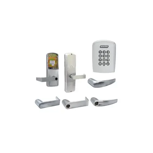 KIT - Keypad Stand Alone Office/Classroom Mortise Lock, Athens Lever Less Cylinder (Conventional Cylinder not Included), Satin Chrome 626