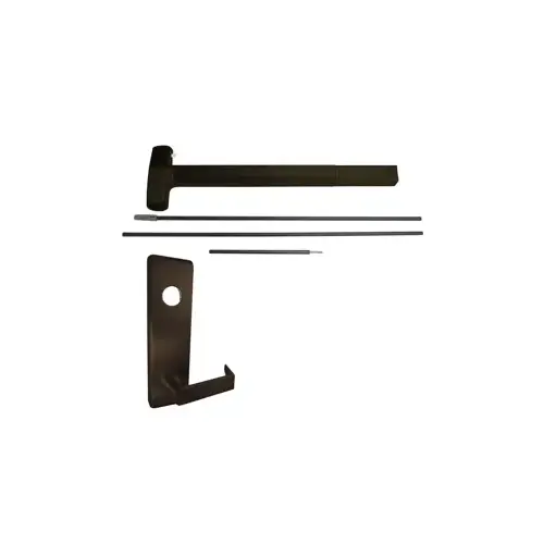 KIT - CVR Concealed Vertical Rod Exit Device, Escutcheon x Dane Lever Nightlatch Trim 510L-NL, 36" x 96", Hex Dogging, RHR Right Hand Reverse/Reversible, Grade 1, 313AN/SP313 Anodized Aluminum, Duranodic Dark Bronze