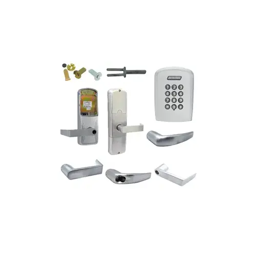 KIT - Keypad Stand Alone Office/Classroom Mortise Lock, Athens Lever with SFIC Prep (Small Format IC Core not Included), Satin Chrome 626