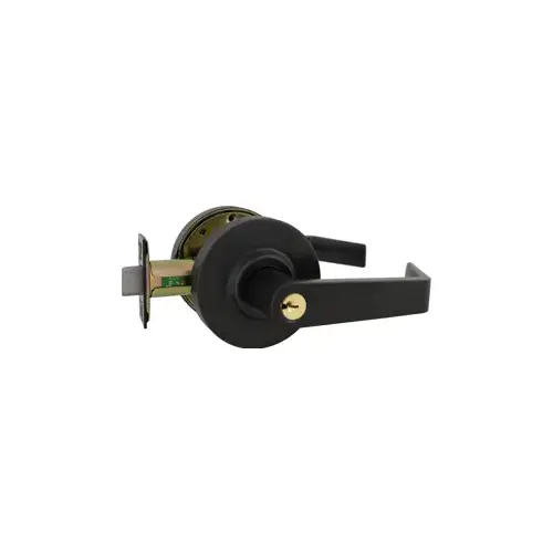 Arrow Lock RLX81SR-BSP-CS-2 3/4 BS Entry Clutched Sierra Lever, Schlage C Keyway, 2-3/4" Backset, Grade 2, Black Suede Powder Coated BSP/622