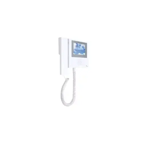 Entry Door Entry System, Standard Monitor with Handset, Full Duplex, 4.3" Color LED Touch Screen, 480 x 272, 16:9, TCP/IP, PoE, FCC, White