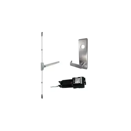 KIT - Motorized Electric Latch Retraction, SVR Surface Vertical Rod Exit Device, Escutcheon x Dane Lever Nightlatch Trim 510L-NL, 36" x 96", Hex Dogging, LHR Left Hand Reverse/Reversible, 24VDC @ 1 Amp, Grade 1, US26D/626 Satin Chrome