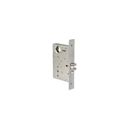 Multi-Function Entry/Office Mortise Body, Armored Front and Strike Included, Field Reversible, No Trim, Stainless Steel 630/US32D