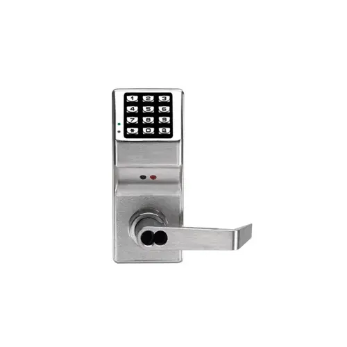 Trilogy T3E Keypad Cylindrical Standalone Lock, Quick Passage Mode, Weather Proof, Sargent LFIC Prep,, 2000 Users, 40,000 Event Audit Trail and 500 Scheduled Events, Satin Chrome (26D) *New Version of ALADL3000/26D and ALADL2800/26D
