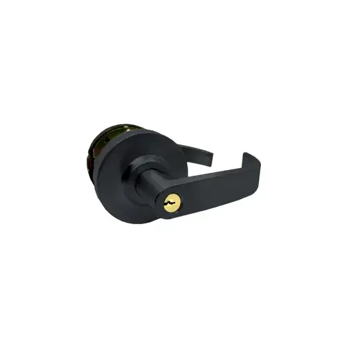 Storeroom Clutched Broadway Lever, Schlage C Keyway, 2-3/4" Backset, Grade 2, Black Suede Powder Coat BSP