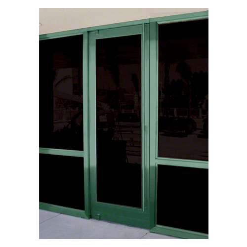 Automatic Balancer KYNAR Wide Stile Door for 1" Glazing; 5-1/2" Top Rail; 9-1/2" Bottom Rail; Concealed Hinge Tube LHR; With Panic