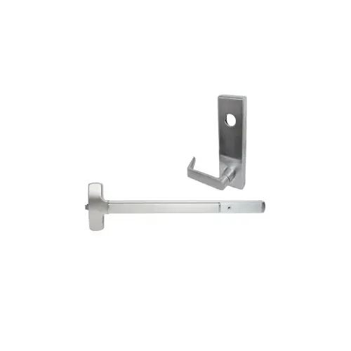 KIT - Rim Exit Device, Escutcheon x Quantum Lever Nightlatch Trim 510L-NL, 48", Hex Dogging, LHR Left Hand Reverse/Reversible, Grade 1, US26D/626 Satin Chrome