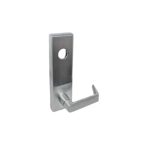 Escutcheon Trim Quantum Lever, Night Latch, RHR (Handing Field Reversible), Less Cylinder (Requires 1-1/4 Mortise Cylinder) for 25 Devices R,V,M,C, US26D/626 Satin Chrome