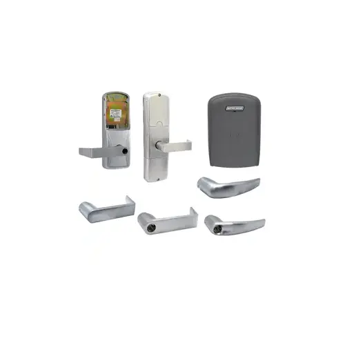 KIT - Multi- Technology Stand Alone Office/Classroom Mortise Lock, Athens Lever Less Cylinder (Conventional Cylinder not Included), Satin Chrome 626