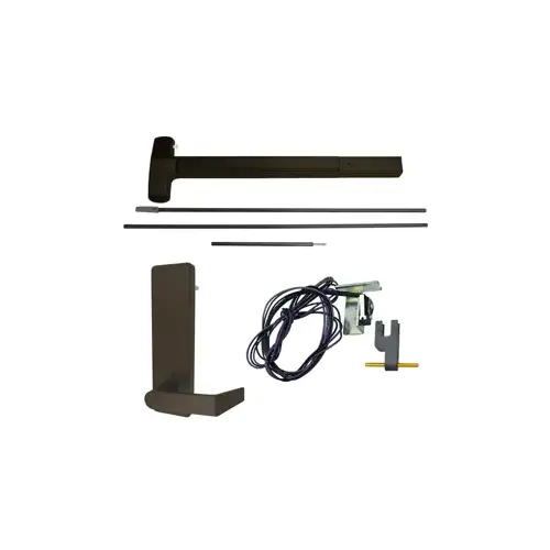 KIT - RX Request to Exit, CVR Concealed Vertical Rod Exit Device, Blank Escutcheon x Dane Lever Trim 510L-BE, 36" x 96", Hex Dogging, RHR Right Hand Reverse/Reversible Handing, Grade 1, 313AN/SP313 Anodized Aluminum, Duranodic Dark Bronze