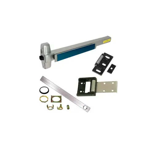 KIT - Cylinder Dogging, Rim Exit Device, Exit Only No Trim, 36", 1439 Low Profile Strike, Grade 1, 628/US28 Anodized Aluminum