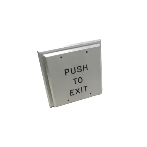 Momentary Switch DPDT with 4" Push Plate, "Push to Exit" Text