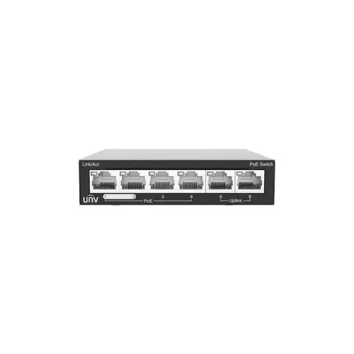 UniView Technology NSW2020-6T-POE-IN 6 Port Ethernet POE Switch, 6100Mbps Network Ports (RJ45), Including 4 POE Ports