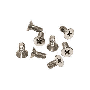 CRL P612BN Brushed Nickel 6 x 12 mm Cover Plate Flat Head Phillips Screws