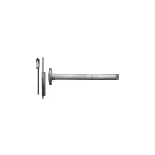 Advantex Weatherized Narrow Stile Surface Vertical Rod (SVR) Exit Only Device, No Trim, Hex Dogging, 48", Satin Stainless Steel 630/US32D