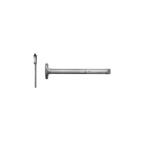 Advantex Weatherized Narrow Stile Surface Vertical Rod (SVR), TRO (Top Rod Only) - Same as LBR (Less Bottom Rod), Exit Only Device, No Trim, Hex Dogging, 36", Satin Stainless Steel 630/US32D