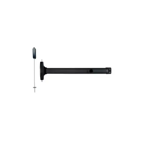 Wide Stile Surface Vertical Rod (SVR), TRO (Top Rod Only) - Same as LBR (Less Bottom Rod), Exit Device, Value Series No Trim, Cylinder Dogging, 36", Anodized Aluminum Black 711/DC35