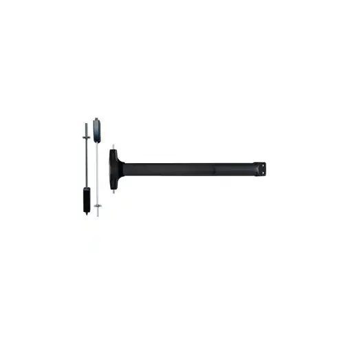 Wide Stile Surface Vertical Rod (SVR) Exit Device, Value Series No Trim, Less Dogging, 36", Anodized Aluminum Black 711/DC35