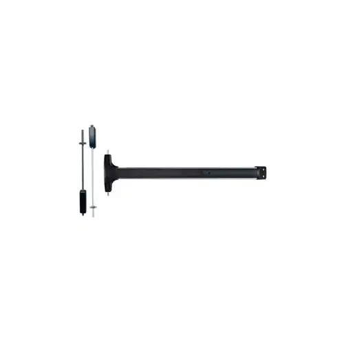 Narrow Stile Surface Vertical Rod (SVR) Exit Device, Value Series No Trim, Hex Dogging, 36", Satin Aluminum 628/US28