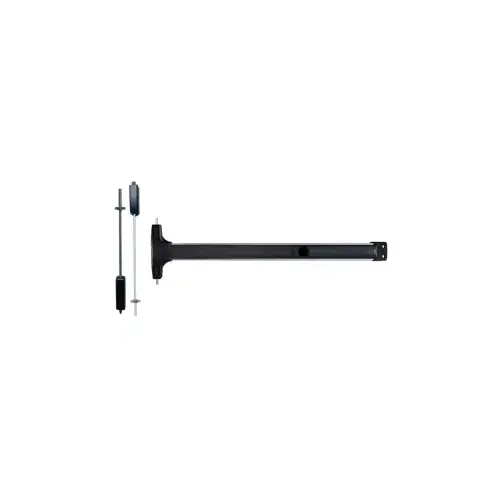 Narrow Stile Surface Vertical Rod (SVR) Exit Device, Value Series No Trim, Cylinder Dogging, 48", Satin Aluminum 628/US28