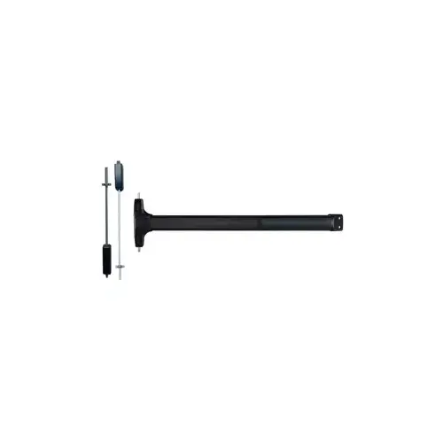 Narrow Stile Surface Vertical Rod (SVR) Exit Device, Value Series No Trim, Less Dogging, 48", Anodized Aluminum Black 711/DC35