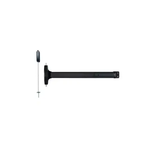 Wide Stile Surface Vertical Rod (SVR), TRO (Top Rod Only) - Same as LBR (Less Bottom Rod), Exit Device, Value Series No Trim, Hex Dogging, 48", Anodized Aluminum Black 711/DC35