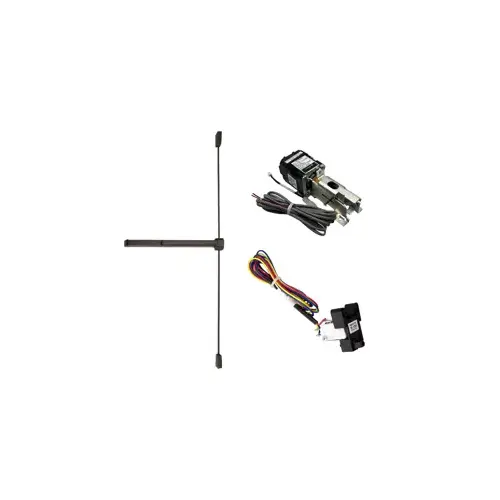 KIT - RX (Request to Exit Switch), QEL (Quiet Electric Latch Retraction), SVR Surface Vertical Rod Exit Device, Exit Only No Trim, 36" x 84", No Dogging, Grade 1, 695/SP313 Powder-Coated Dark Bronze