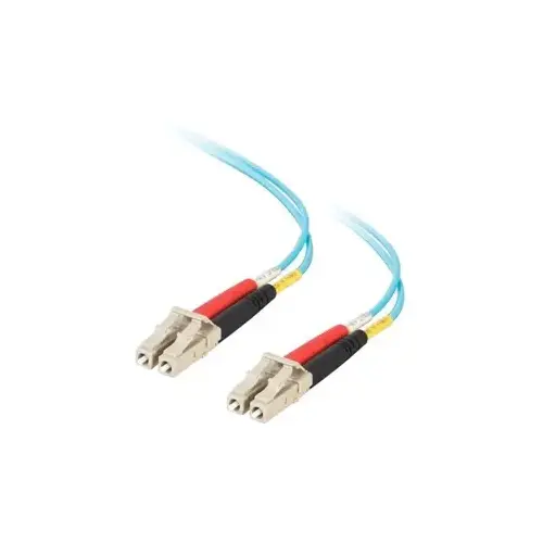 Ortronics 852-LL2-006 2 Meter LC to LC (Lucent Connector to Lucent Connector) Fiber Optic Duplex Jumper Cable, OM3, 10GB, 50 Micrometer Fiber, PVC, Aqua