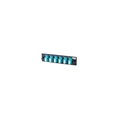 Ortronics OFP-LCD12LC Q-Series Pre Loaded 12 Fibers, LC-Duplex (Lucent Connector) Multi-Mode Adapter Panel, Ceramic Alignment Sleeves, Aqua