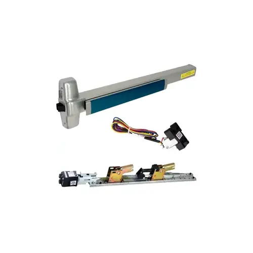 KIT - RX (Request to Exit Switch), QEL (Quiet Electric Latch Retraction), Rim Exit Device, Exit Only No Trim, 48", Grade 1, 626/US26D Satin Chrome