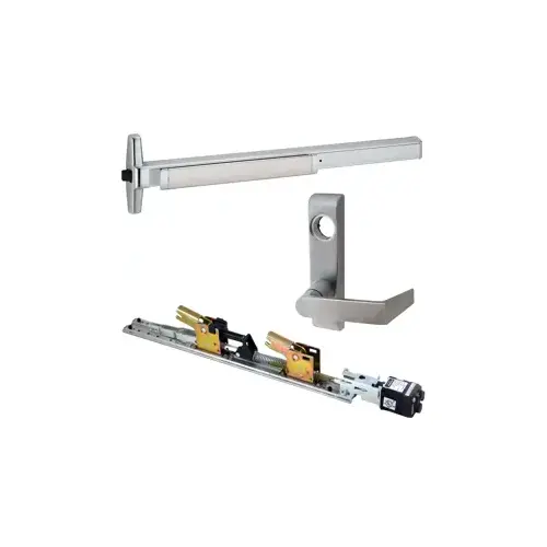 KIT - QEL (Quiet Electric Latch Retraction), Narrow Stile Rim Exit Device, Lever Trim, 36", Grade 1, 626/US26D Satin Chrome