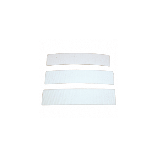 CRL KK241 White Plastic Shims 100 x 24 x 1 mm