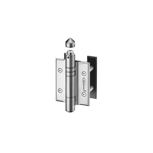 Waterson Corp K51P-500-A2-US32D Heavy Duty ADA Self Closing Gate Hinge for Wood, 5.0" x 3.94", Fully Adjustable Closing Force, Fully Exterior, 630/US32D Stainless Steel