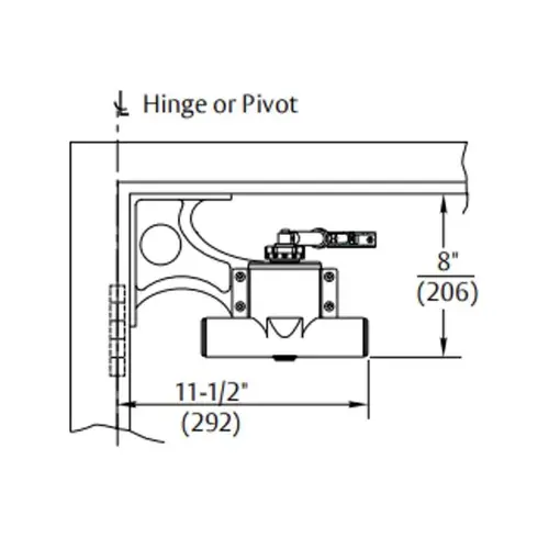 Norton Closers #8-B/F-696 78 B/F Series Combination Bracket
