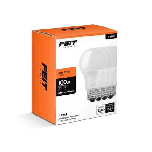 LED Bulb A19 E26 (Medium) Soft White 100 Watt Equivalence Soft White