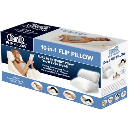 CONTOUR 30601RTM Flip Pillow 10" 1 Polyester White