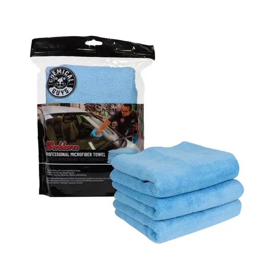 Chemical Guys MICBLUE03 Cleaning Towel 24" L X 16" W Microfiber Blue