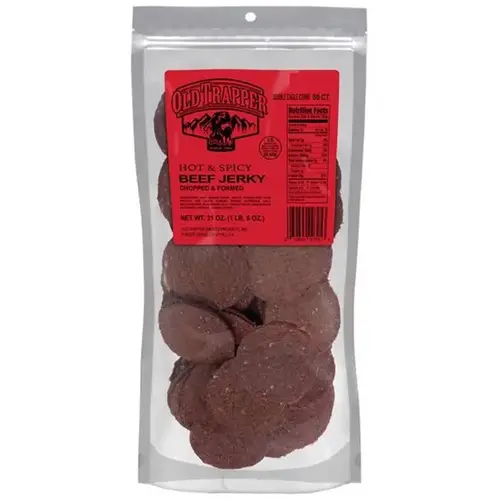 Old Trapper 70508T Beef Jerky Hot and Spicy 21 oz Pouch