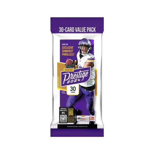 Panini 2-16005-20-XCP12 Trading Cards NFL 2024 Prestige Football Fat Pack 30 pc - pack of 12
