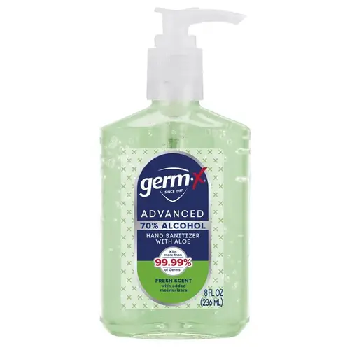 Germ-X 1000054500 Advanced Hand Sanitizer Aloe Vera Scent Liquid 8 fl. oz.