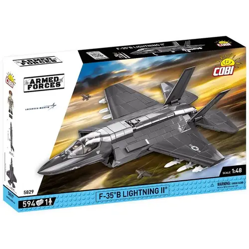 Cobi COBI-5829 Block Set Armed Forces USAF F-35B Lightning 2 Gray 594 pc Gray