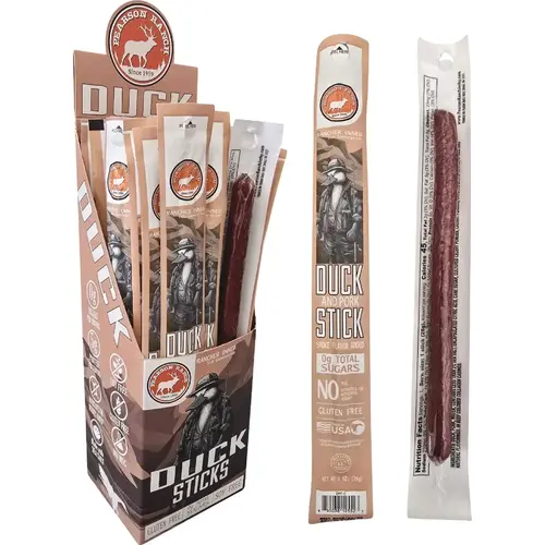 Pearson Ranch Jerky DH1-C-CAD Pearson Ranch 1 Oz. Duck Hickory Snack Sticks Jerky Display (24 Sticks)