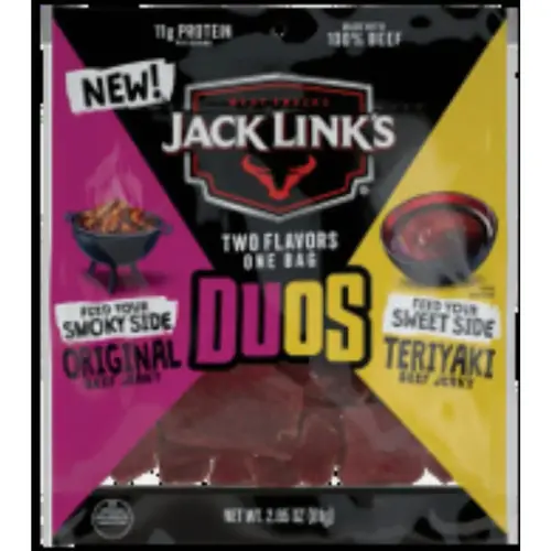 Jack Link's 143298 2.85 Oz. Duos, Original/Teriyaki Beef Jerky