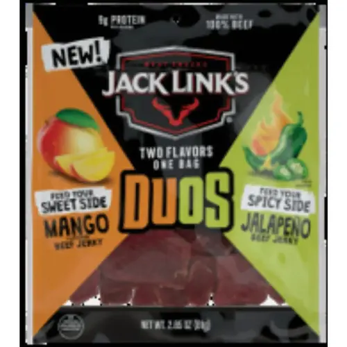 Jack Link's 143319 2.85 Oz. Duos, Jalapeno/Mango Beef Jerky