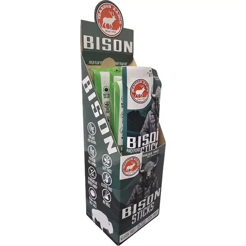 Pearson Ranch Jerky BH3-C-CAD Pearson Ranch 3 Oz. Bison Snack Sticks Jerky Display (6-Packs)