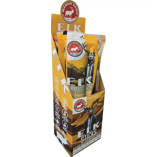 Pearson Ranch Jerky CAD4-ES7 Pearson Ranch 7 Oz. Elk Summer Sausage Display (4 Packs)