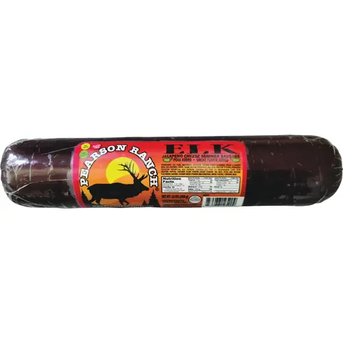 Pearson Ranch Jerky EJCS10-C Pearson Ranch 10 Oz. Elk Jalapeno Cheese Summer Sausage